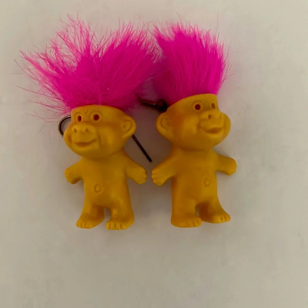Troll earrings from the 90s, NWOT
